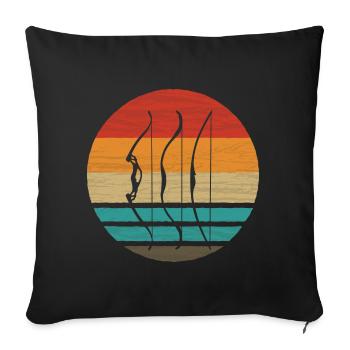 Archery Retro Style Vintage - Sofa pillowcase 17,3'' x 17,3'' (45 x 45 cm) - black - Front