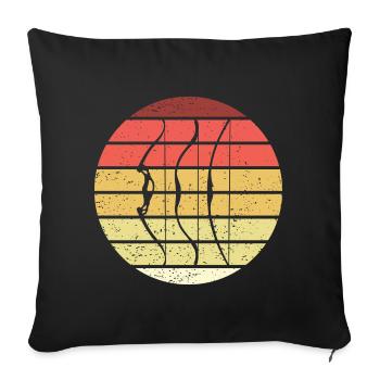 Archery Retro Style Vintage - Sofa pillowcase 17,3'' x 17,3'' (45 x 45 cm) - black - Front