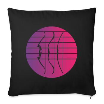 Archery Retro Style Vintage - Sofa pillowcase 17,3'' x 17,3'' (45 x 45 cm) - black - Front
