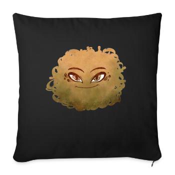 Little Pelota Monster n°10 – yellow - Sofa pillowcase 17,3'' x 17,3'' (45 x 45 cm) - black - Front