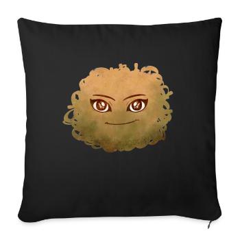 Little Pelota Monster n°11 – yellow - Sofa pillowcase 17,3'' x 17,3'' (45 x 45 cm) - black - Front