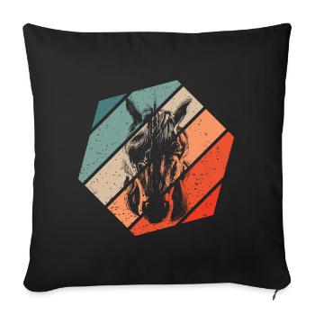 Einhorn Retro Style Vintage - Sofakissenbezug 45 x 45 cm - Schwarz - Vorne