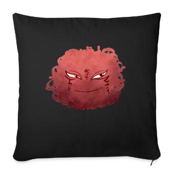 Little Pelota Monster n°9 – red - Sofa pillowcase 17,3'' x 17,3'' (45 x 45 cm) - black - Front