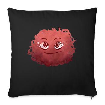 Little Pelota Monster n°8 – red - Sofa pillowcase 17,3'' x 17,3'' (45 x 45 cm) - black - Front
