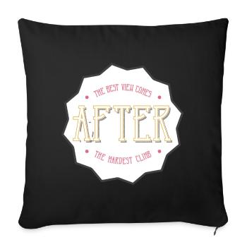 Climb - Sofa pillowcase 17,3'' x 17,3'' (45 x 45 cm) - black - Front