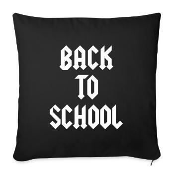 Back To School Schulanfang Schulbeginn - Sofa pillowcase 17,3'' x 17,3'' (45 x 45 cm) - black - Front