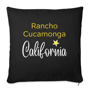 Rancho Cucamonga California - Housse de coussin décorative 45 x 45 cm - noir - Devant