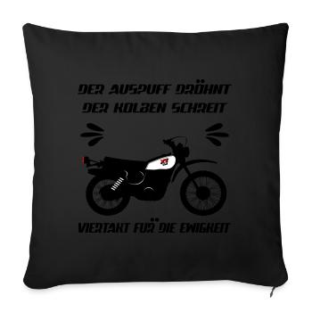 Enduro Motocross XT 500 Motorrad Kult - Sofakissenbezug 45 x 45 cm - Schwarz - Vorne