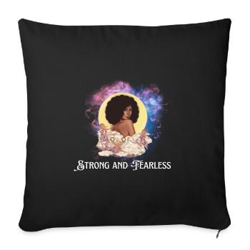 Stark und furchtlos – Christian - Sofakissenbezug 45 x 45 cm - Schwarz - Vorne