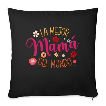 La Mejor mamá Del Mundo Regalo día de la Madre - Housse de coussin décorative 45 x 45 cm - noir - Devant