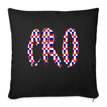Kroatien Kroatisch Hrvatska Kroaten Kroaten Kroaten - Sofakissenbezug 45 x 45 cm - Schwarz - Vorne
