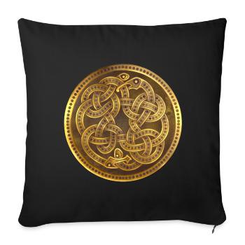 Golden Dragons - Sofa pillowcase 17,3'' x 17,3'' (45 x 45 cm) - black - Front