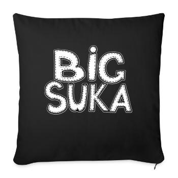 Grosse salope. Citation amusante. Dicton original - Housse de coussin décorative 45 x 45 cm - noir - Devant