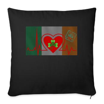 Herzschlag Dublin - Dublin Liebhaber stadt - Sofakissenbezug 45 x 45 cm - Schwarz - Vorne
