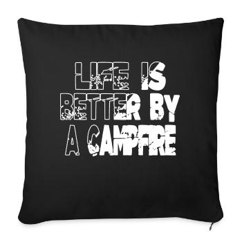 present quote geek motor home happy camping hoodie - Sofa pillowcase 17,3'' x 17,3'' (45 x 45 cm) - black - Front