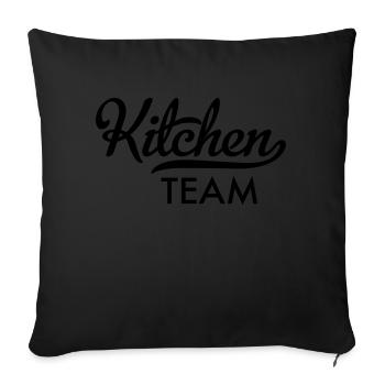 Team Kitchen - Sofa pillowcase 17,3'' x 17,3'' (45 x 45 cm) - black - Front
