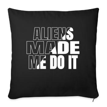 animal awesome happy alien spacecraft 2019 mèmes - Housse de coussin décorative 45 x 45 cm - noir - Devant