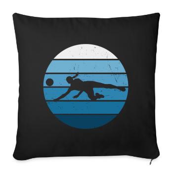 Volley féminin Volley-ball masculin Volley-ball - Housse de coussin décorative 45 x 45 cm - noir - Devant