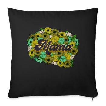 Proud Mom Mother MomMy Life's Work Kids Child - Sofa pillowcase 17,3'' x 17,3'' (45 x 45 cm) - black - Front