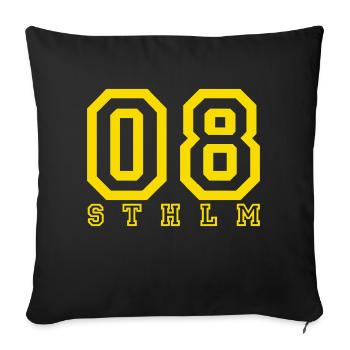 08sthlm - Housse de coussin décorative 45 x 45 cm - noir - Devant