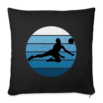 Volleyeuse Volleyeuse Volleyeuse Volleyball - Housse de coussin décorative 45 x 45 cm - noir - Devant