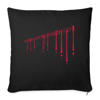not antisocial anti stupid - Sofa pillowcase 17,3'' x 17,3'' (45 x 45 cm) - black - Front