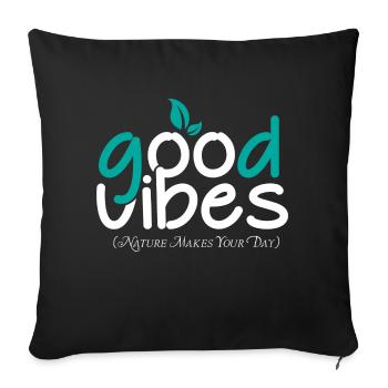 chemise neuve 02 - Housse de coussin décorative 45 x 45 cm - noir - Devant