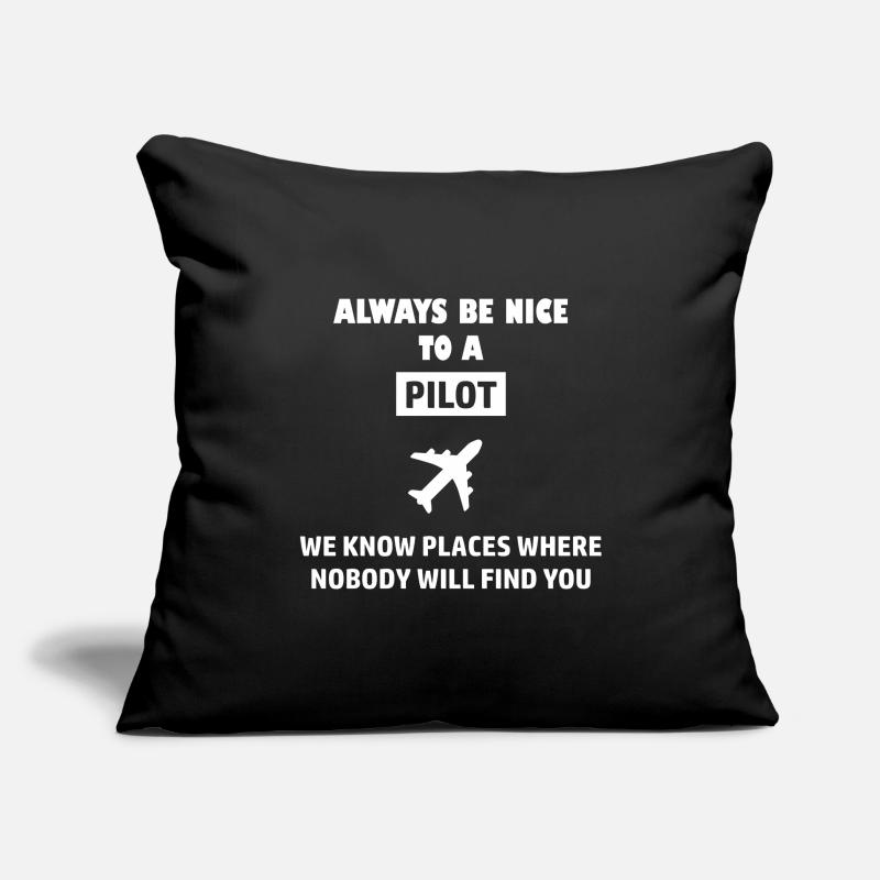 Pilot Design Aircraft Flugzeug Pilotenausbildung Sofakissenbezug 45 x 45 cm