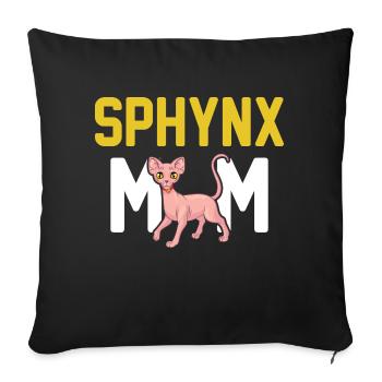 Sphynx Cat 2 - Sofakissenbezug 45 x 45 cm - Schwarz - Vorne