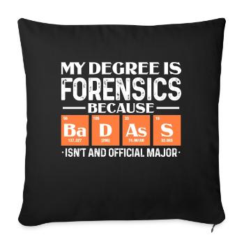Chimie médico-légale – Étude de cas Recherche médico-légale - Housse de coussin décorative 45 x 45 cm - noir - Devant