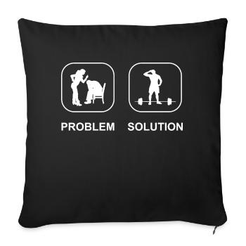 Fitness Athletes Muscle Bodybuilder Strength Training - Sofa pillowcase 17,3'' x 17,3'' (45 x 45 cm) - black - Front