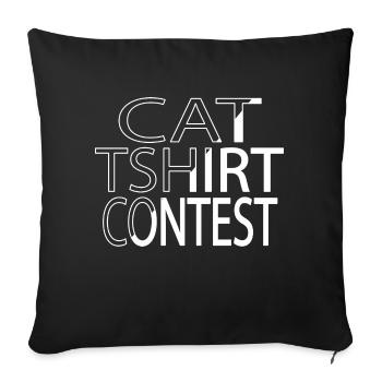 pet lover persian avocados business cat tshirts - Sofa pillowcase 17,3'' x 17,3'' (45 x 45 cm) - black - Front