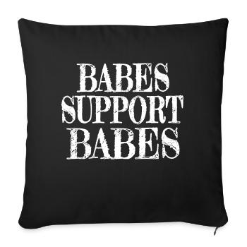 birthday present idea support your local cats - Sofa pillowcase 17,3'' x 17,3'' (45 x 45 cm) - black - Front
