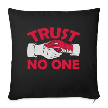 ne faites confiance à personne pour ne citer - Housse de coussin décorative 45 x 45 cm - noir - Devant