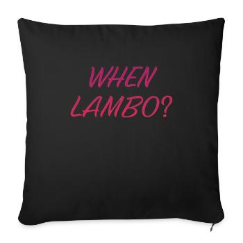 WHEN LAMBO REDLIGHTS - Sofa pillowcase 17,3'' x 17,3'' (45 x 45 cm) - black - Front