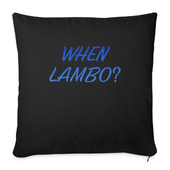 WHEN LAMBO OCEAN - Sofa pillowcase 17,3'' x 17,3'' (45 x 45 cm) - black - Front