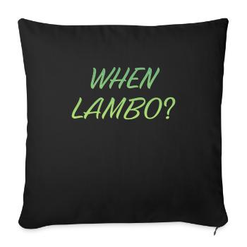 QUAND LAMBO GREEN - Housse de coussin décorative 45 x 45 cm - noir - Devant