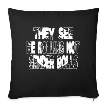 jokes geek quotes barber hair obama - Sofa pillowcase 17,3'' x 17,3'' (45 x 45 cm) - black - Front