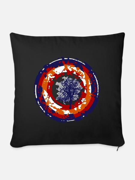 crazy bullseye - Sofakissenbezug 45 x 45 cm - Schwarz