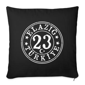 Elazig 23 Vintage - Sofakissenbezug 45 x 45 cm - Schwarz - Vorne