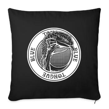 Blue Tongue Skink Tattoo Style Reptile Keeper - Sofa pillowcase 17,3'' x 17,3'' (45 x 45 cm) - black - Front