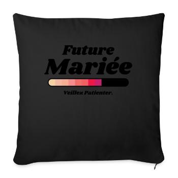 Future Mariée - Housse de coussin décorative 45 x 45 cm - noir - Devant