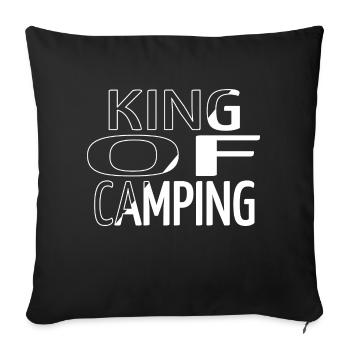 hike outdoor campsite funny quote campfires - Sofa pillowcase 17,3'' x 17,3'' (45 x 45 cm) - black - Front
