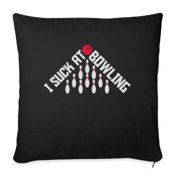 Je suis nul au bowling - Housse de coussin décorative 45 x 45 cm - noir - Devant