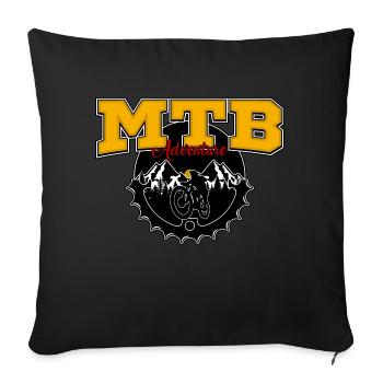 Mountain Bike - Sofakissenbezug 45 x 45 cm - Schwarz - Vorne