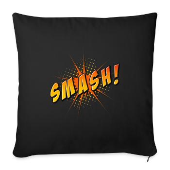 Smash Youth Word 2022 Comic Style - Sofa pillowcase 17,3'' x 17,3'' (45 x 45 cm) - black - Front