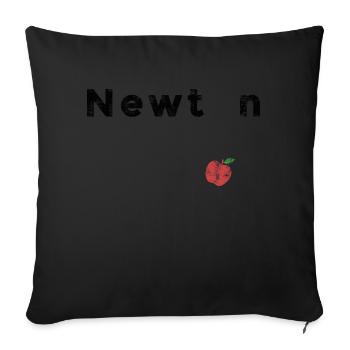 Isaac Newton - Sofa pillowcase 17,3'' x 17,3'' (45 x 45 cm) - black - Front