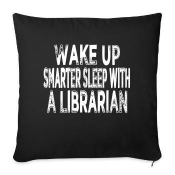 Livres d’amour et chats Livre scolaire Amoureux Livre des lecteurs - Housse de coussin décorative 45 x 45 cm - noir - Devant