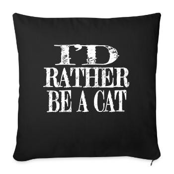 Persian Cat Birthday Present Idea Cats Funny Quote - Sofa pillowcase 17,3'' x 17,3'' (45 x 45 cm) - black - Front