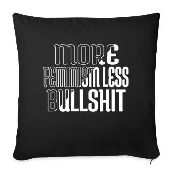 equal rights statement antiracism all people - Sofa pillowcase 17,3'' x 17,3'' (45 x 45 cm) - black - Front